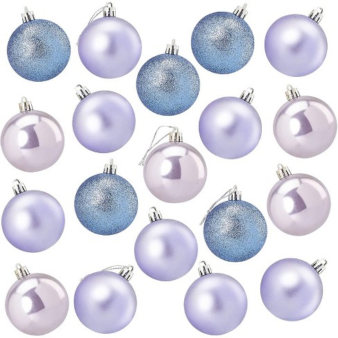 christmas tree decorations purple silver