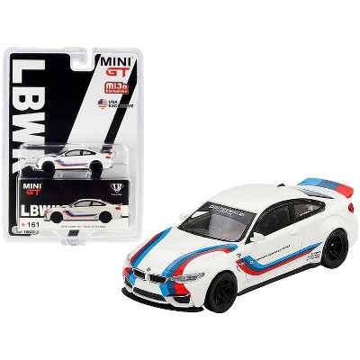 BMW M4 LB Works White with Stripes Limited Edition to 1800 pieces Worldwide 1/64 Diecast Model Car by True Scale Miniatures