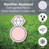 Big Dot of Happiness Floral Bridal Shower - Yard Sign and Outdoor Lawn Decorations - Pink Bridal Shower Yard Signs - Set of 8 - 3 of 4