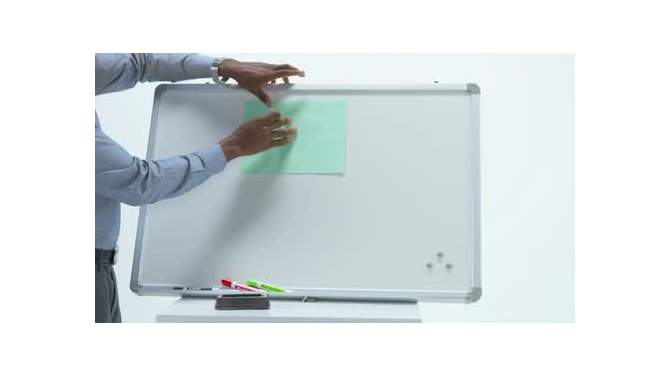 Flash Furniture 4' W x 3' H Porcelain Magnetic Marker Board, 2 of 4, play video