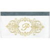 Linum Home Textiles 100% Turkish Cotton MONICA Gold Thread 2PC Embellished Bath Towel Set - 3 of 3