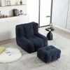 Sapphtopaz Bean Bag Chair with Memory Foam, Sofa Bed with Footrest, Lazy Bean Bag Chairs for Adults and Kids, Reading Chair for Living Room - 4 of 4