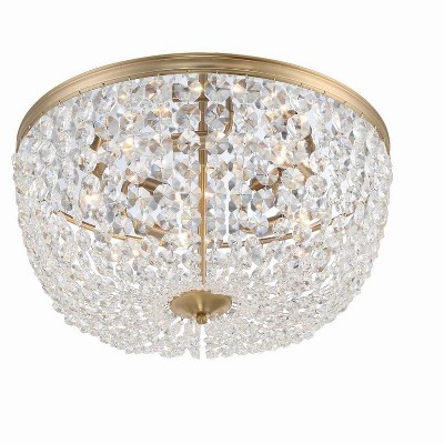 Nola Vibrant Gold 5-Light Crystal Flush Mount