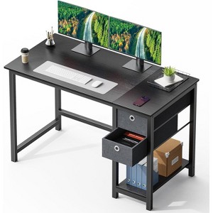NicBex Home Office Desk 47" L Morden Writing Desk with 2 Drawers, Open Shelf, Headphone Hook and Wooden Desktop for Study and Work - 1 of 4