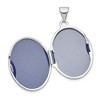 Black Bow Jewelry 14k White Gold 21mm Domed Scroll Oval Locket - 4 of 4