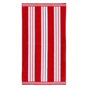 Striped Oversized Extra Large Cotton Beach Towel Set by Blue Nile Mills - 1 of 4