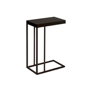 FONTOI C-shaped Side Table, Portable Bedside Table, Easy to Move for Living Room, Bedroom, Espresso, 18.25"*25.25"*10.25" - 1 of 4