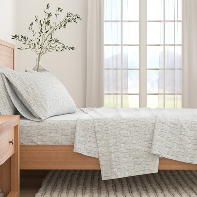 100% Cotton Holiday Flannel Sheet Set - Great Bay Home
