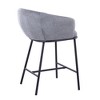 24" Fabric Contemporary Counter Stool with Padded Seat and Metal Frame for Kitchen or Dining Area, Set of 2 - 4 of 4