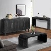 CAVINAS Minimalist Wood Texture Coffee Table for Living Room,Retro Rectangular Center Table,Living Room Furniture - 3 of 4