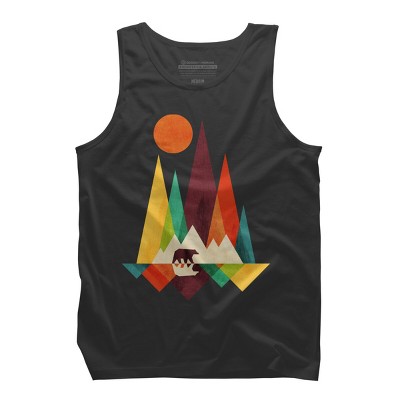 Men's Design By Humans Mountain Bear By radiomode Tank Top