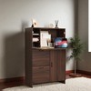 Foldable Desk Cabinet with Storage Drawers & Shelves, Computer Writing Table, Space Saving Home Office Organizer for Bedroom, Dorm - 3 of 4
