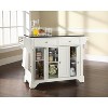 HomeStock  LaFayette Granite Top Rolling Kitchen Island Storage Cart, Microwave Stand, Spice Rack, Black - 4 of 4
