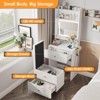 Vanity Desk Set with 3 Adjustable Lighted Mirror & Charger Station - 3 of 4