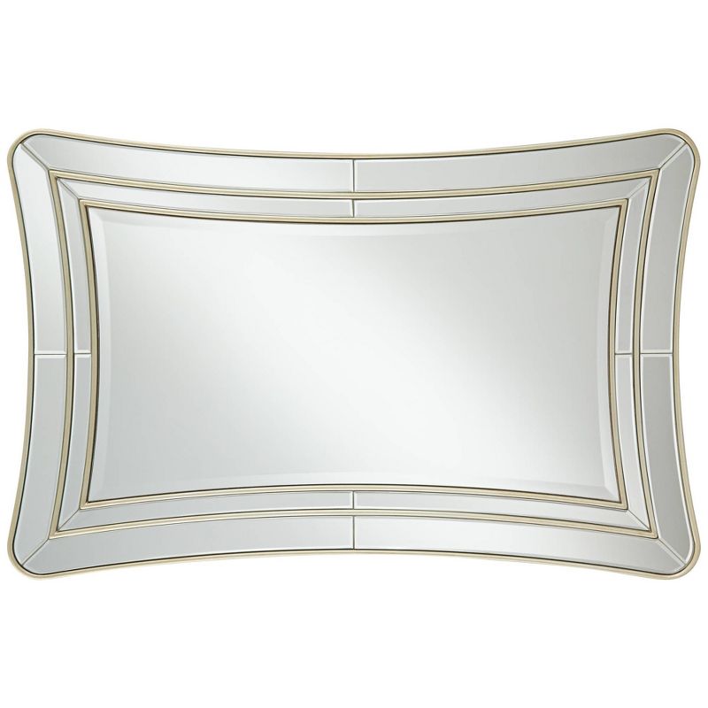 Noble Park San Simeon Rectangular Vanity Decorative Wall Mirror Modern Beveled Glass Matte Champagne Frame 26" Wide for Bathroom Bedroom Home Entryway, 5 of 10