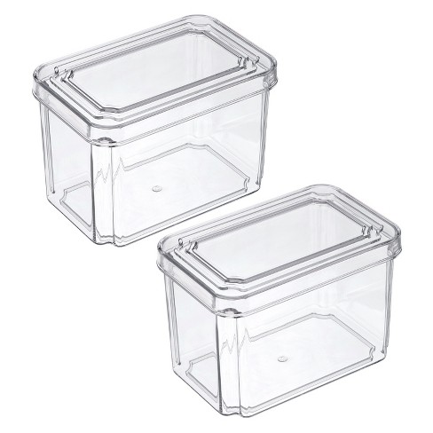 2pcs Home Use Plastic Food Storage Container, Refrigerator Freezer