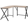 NicBex 55" L-Shaped Corner Computer Desk Black Metal, Modern Contemporary Workstation for Home Office, Laptop/Work - 4 of 4