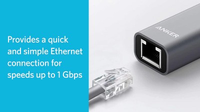 Anker USB C to Ethernet Adapter, Portable 1-Gigabit Network Hub