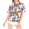 HAPPY BAY Hawaiian Shirts Womens Casual Summer Beach Hawaii Blouses Short Sleeve Tropical Vacation Tops Dress Shirts for Women - 4 of 4