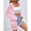 Coolmee Women's Crochet Cardigan Sweater Long Sleeve Open Front Lightweight Boho Cover Up Summer Knit Cardigans - 2 of 4