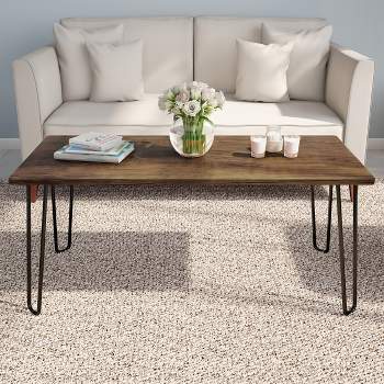 Lavish Home Modern Coffee Table with Hairpin Legs - Modern Industrial