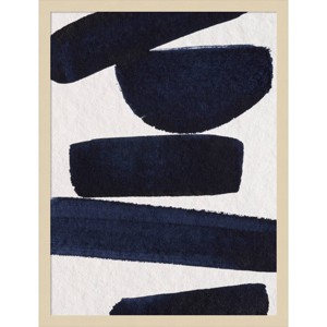 19" x 25" Japandi 5 No Border by Simon West Wood Framed Wall Art Print - Amanti Art: Zen Abstract, Bohemian Decor - 1 of 4