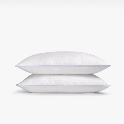 King Size White Polyester Hypoallergenic Bed Pillows, Set of 2
