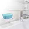 Unique Bargains Plastic Soap Dish Keep Soap Dry Soap Cleaning Storage for Home Bathroom Kitchen - 2 of 4