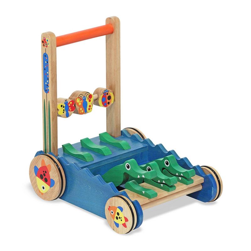 Melissa &#38; Doug Deluxe Chomp and Clack Alligator Wooden Push Toy and Activity Walker, 1 of 17