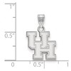 Black Bow Jewelry 14k White Gold Houston Cougars NCAA Small Pendant - 2 of 3
