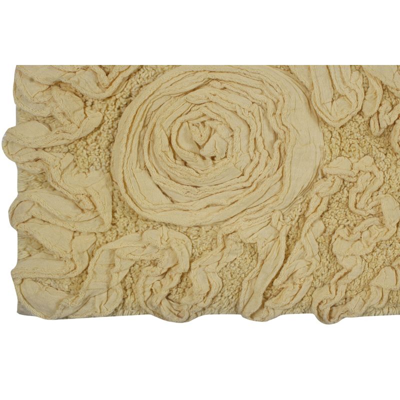 Bell Flower Collection Cotton Floral Pattern Tufted Bath Rug - Home Weavers, 3 of 5