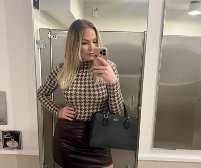 Women s Faux Leather Mini Skirt A New Day Tan 8 Target