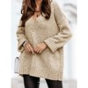 Coolmee Womens V Neck Sweater Fall Oversized Ribbed Knit Casual Loose Fit Long Sleeve Pullover Top - 4 of 4