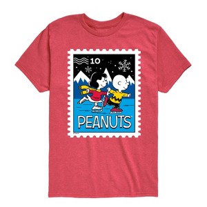 Boys' - Peanuts - Lucy Charlie Winter Stamp Short Sleeve Graphic T-Shirt - 1 of 4