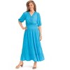 Collections Etc Smocked Waist Tiered Short Sleeve V-Neck Dress - 4 of 4