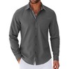 COOFANDY Men's Long Sleeve Casual Button Down Shirts Untucked Shirts for Men Regular Fit Dress Shirt - 4 of 4