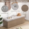 NicBex Linen Fabric Storage Ottoman Bench with Double Doors,Storage Ottoman with Adjustable Shelves,Storage Bench for Living Room,Bedroom - 4 of 4
