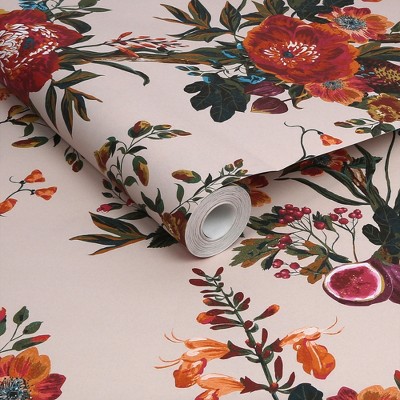 Antique Crème Chinoiserie Floral Removable Wallpaper