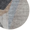 Taupe Beige And Gray Abstract Washable Indoor Outdoor Area Rug - 4 of 4