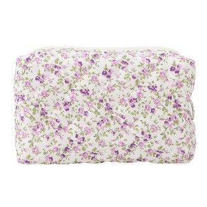 Unique Bargains Women Portable Little Flower Pattern Makeup Bag 1 Pc - 1 of 3