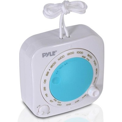 Pyle Waterproof Shower Radio Speaker PSR71 – AM/FM Tuner – Hanging Strap