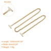 Unique Bargains Shoulder Bag Handbag DIY Accessories Zinc Alloy Flat Chain Strap - 2 of 3