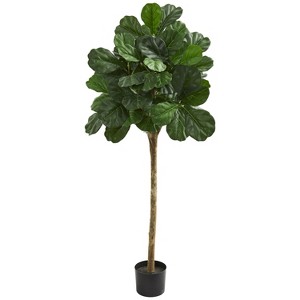 HomeStock  5 ft. Artificial Fig Tree in Pot for Indoor/Outdoor - 1 of 1