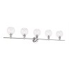 Elegant Lighting Collier 5 light Chrome and Clear glass Wall sconce - 3 of 4