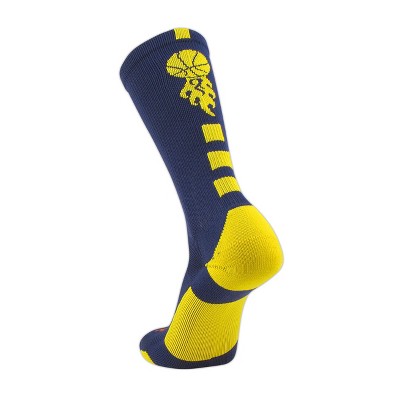 Swanq Baseline Fire Flame Basketball Logo Crew Socks by TCK