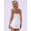 cheibear Women's Silky Satin Adjustable Straps Cami Top and Shorts Pajamas Sets - 4 of 4