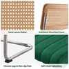 Bekrvio Bar Stools Set of 2/3/4, 26”/30" Barstool with Rattan Back, Velvet-Upholstered & Chrome Frame,Mid Century Modern Kitchen Stool for Island - 4 of 4