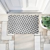 Stupell Industries Mediterranean Squares Geometric Printed Outdoor Door Mat, design by Erin Marie, 18"x30" - 3 of 4