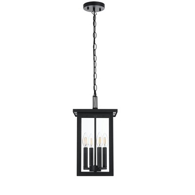 Elegant Lighting Sheridan 9 Inch Outdoor Pendant in Black