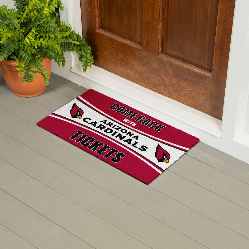 Evergreen Come Back with Tickets Arizona Cardinals 28" x 16" Woven PVC Indoor Outdoor Doormat, 4 of 7